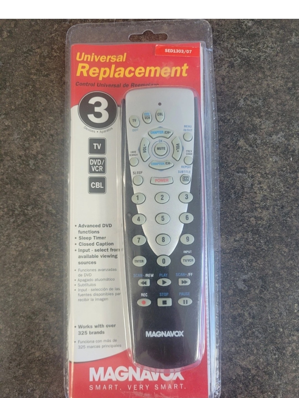 Magnavox Universal Replacement Remote - Tv/dvd/vcr/cbl New